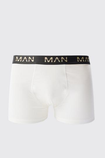 Gold Man Dash Boxers In White white