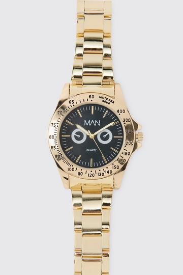 Man Chronograph Style Watch gold