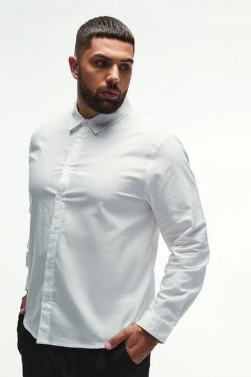 White Plus Regular Fit Oxford Shirt In White