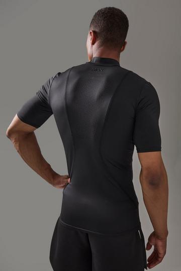 Man Active Pro Short Sleeve High Neck Perforated Base Layer black