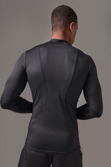 Man Active Pro Long Sleeve High Neck Perforated Base Layer black