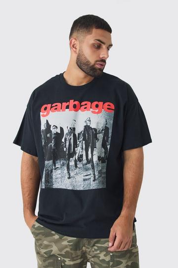 Black Plus Garbage License Print T-shirt