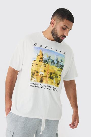 White Plus Genesis License Print T-shirt