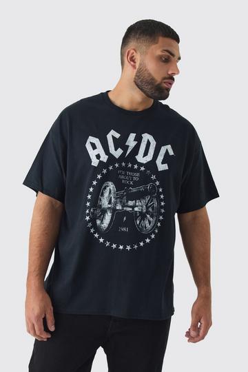 Plus Gelicenseerd Acdc T-Shirt Met Print black