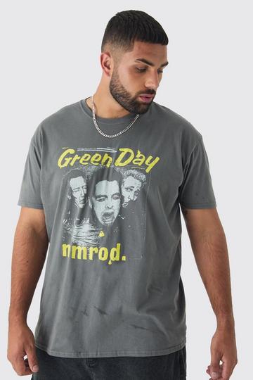 Plus Green Day License Graphic T-Shirt charcoal