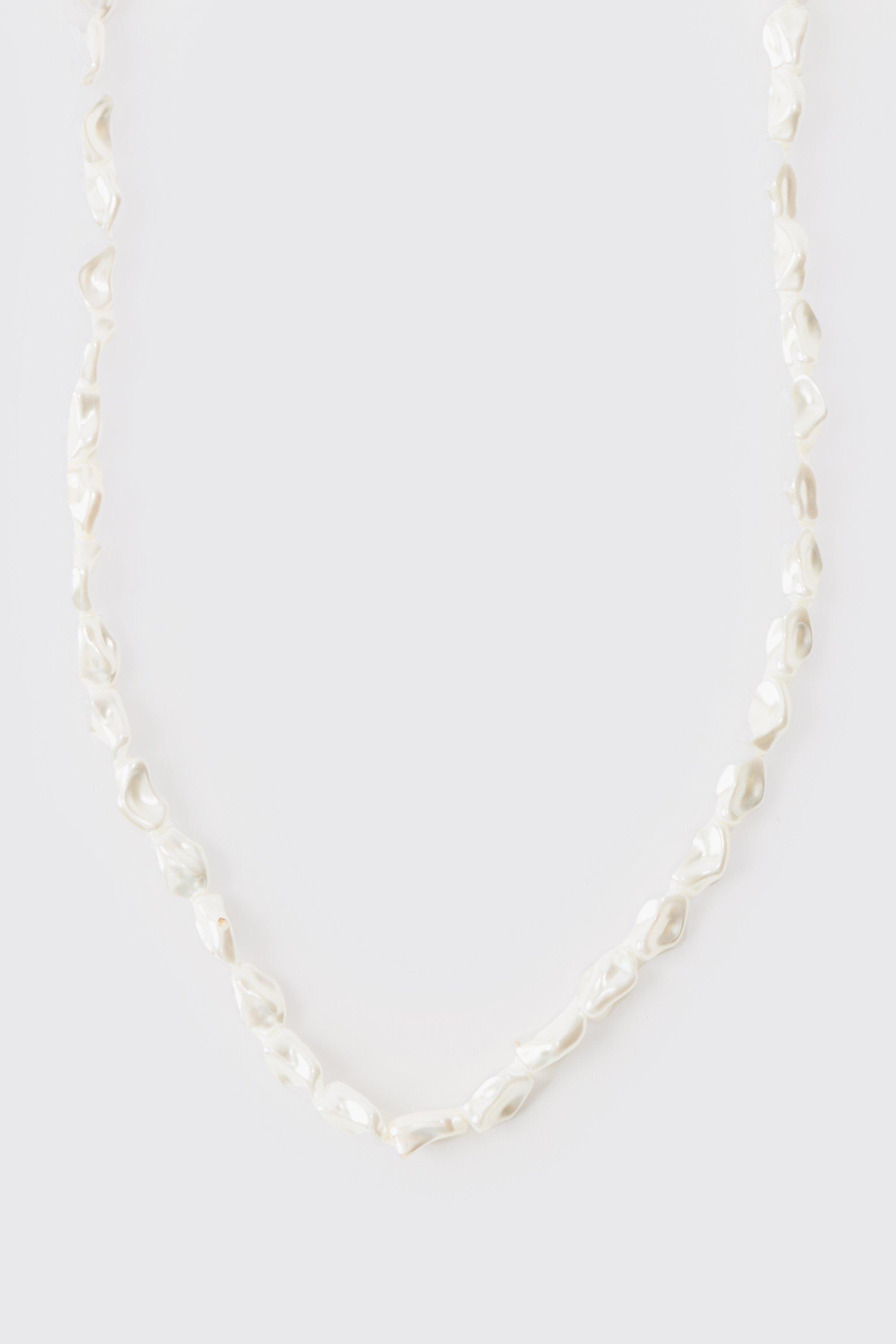 Crushed pearl necklace hot sale