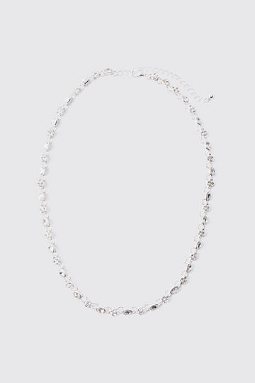 Gem Chain Necklace In Silver silver