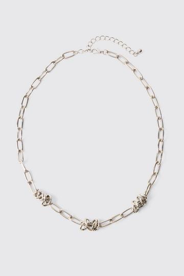 Wire Chunky Chain Necklace silver