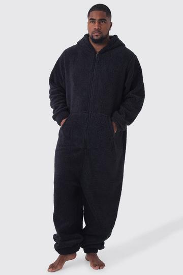 Plus Nepwollen Onesie In Zwart black