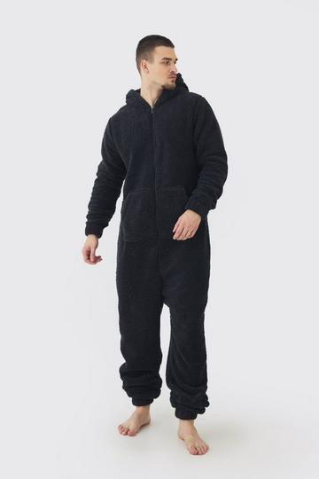 Tall Nepwollen Onesie In Zwart black