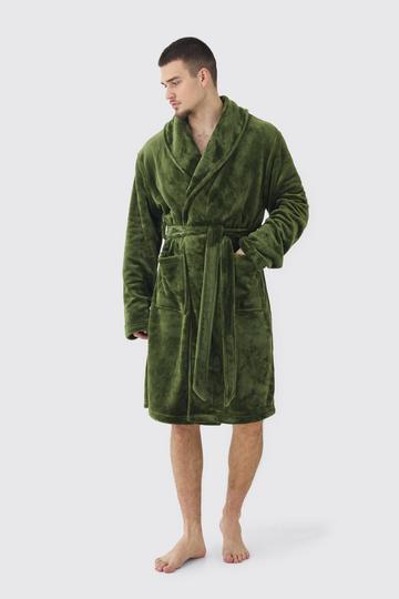 Tall Fluffy Dressing Gown In Forest forest