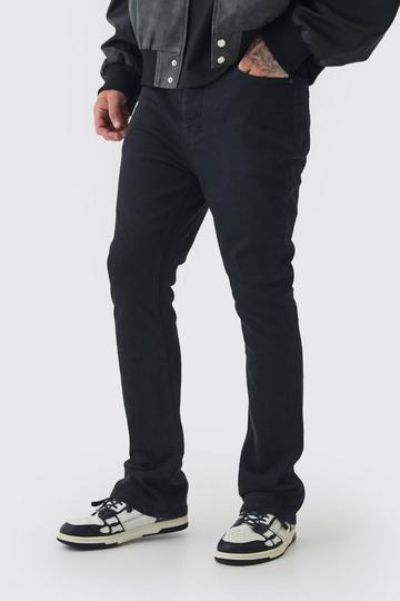 Tall Stretch Denim Flared Jeans true black