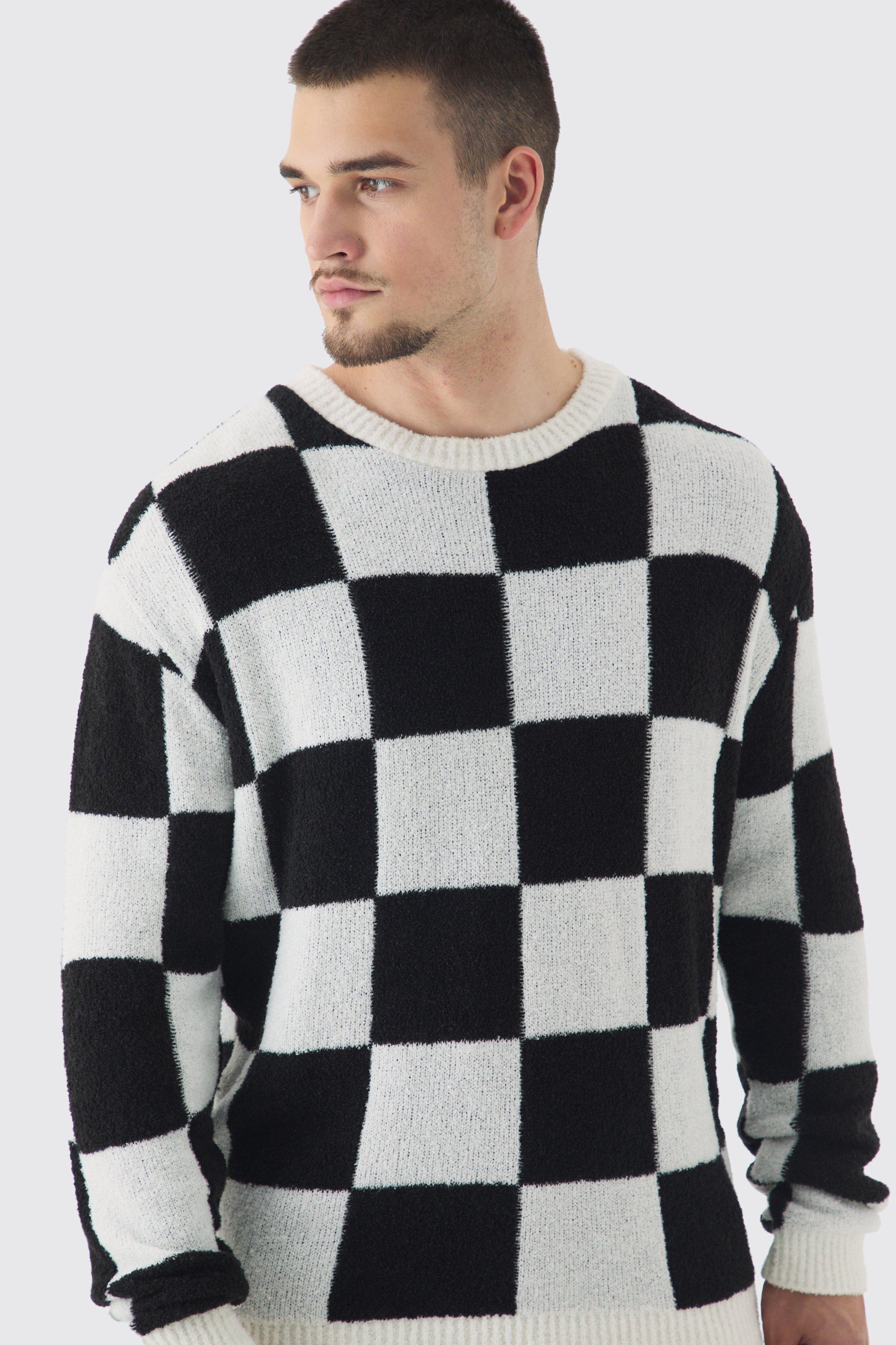 Maglia a scacchi uomo store