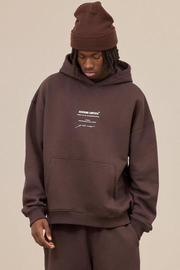 Chocolate Brown Oversized Heavyweight Hoodie