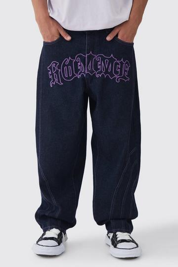 Onbewerkte Paarse Ballon Jeans purple