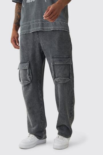 Straight Leg Washed Cargo Limited Edition Jogger charcoal