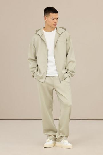 Stone Beige Relaxed Scuba Jogger