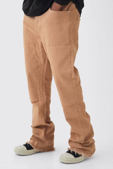 Tall Slim Rigid Flare Gusset Detail Jeans brown