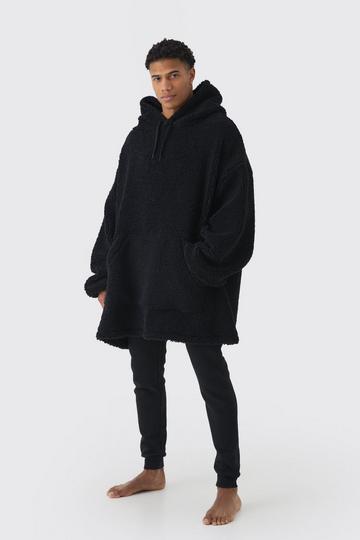 Extreme Oversized Fleece Hoodie black