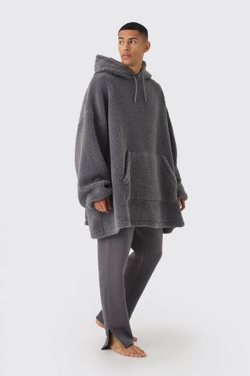 Extreem Oversized Fleece Hoodie charcoal