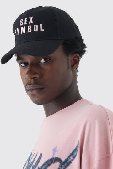 Black Pride Embroidered Cap In Black