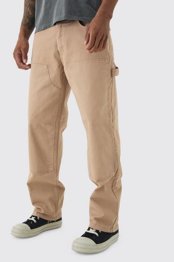 Relaxed Twill Overdye Carpenter Trousers taupe