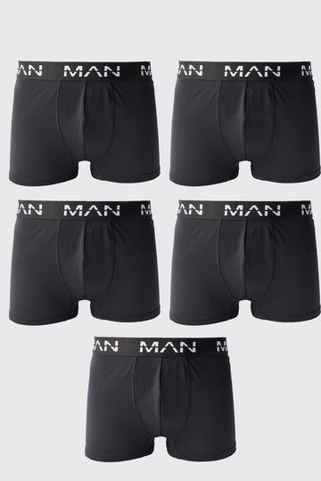 Man Active Performance Boxers (5 Stuks) black