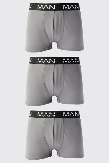 Man Active Performance Boxer 3 pack charcoal