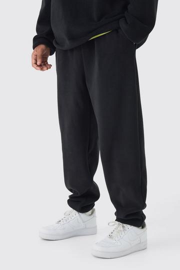 Oversized Belted Polar Fleece Jogger black