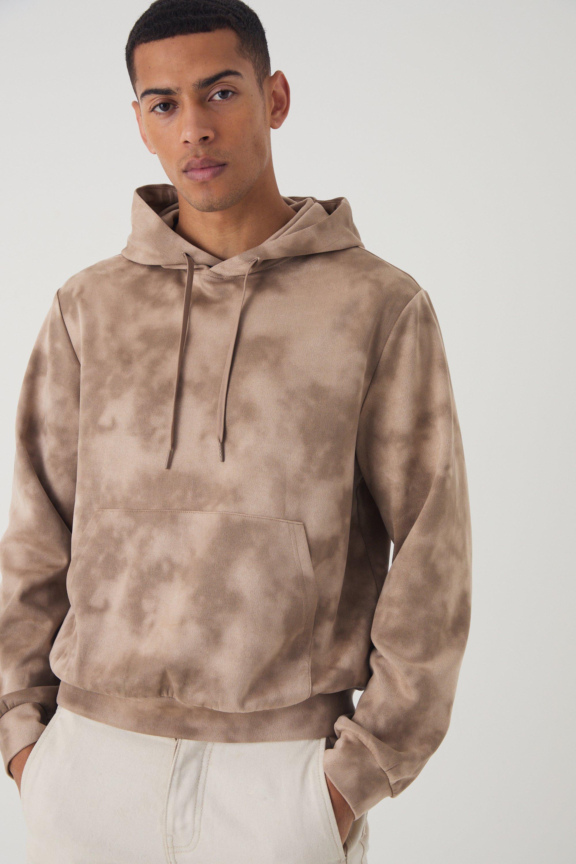 Suede Super Heavy Textured Hoodie boohoo