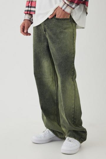 Baggy Rigid Tinted Jeans green