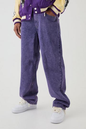 Baggy Rigid Tinted Jeans purple