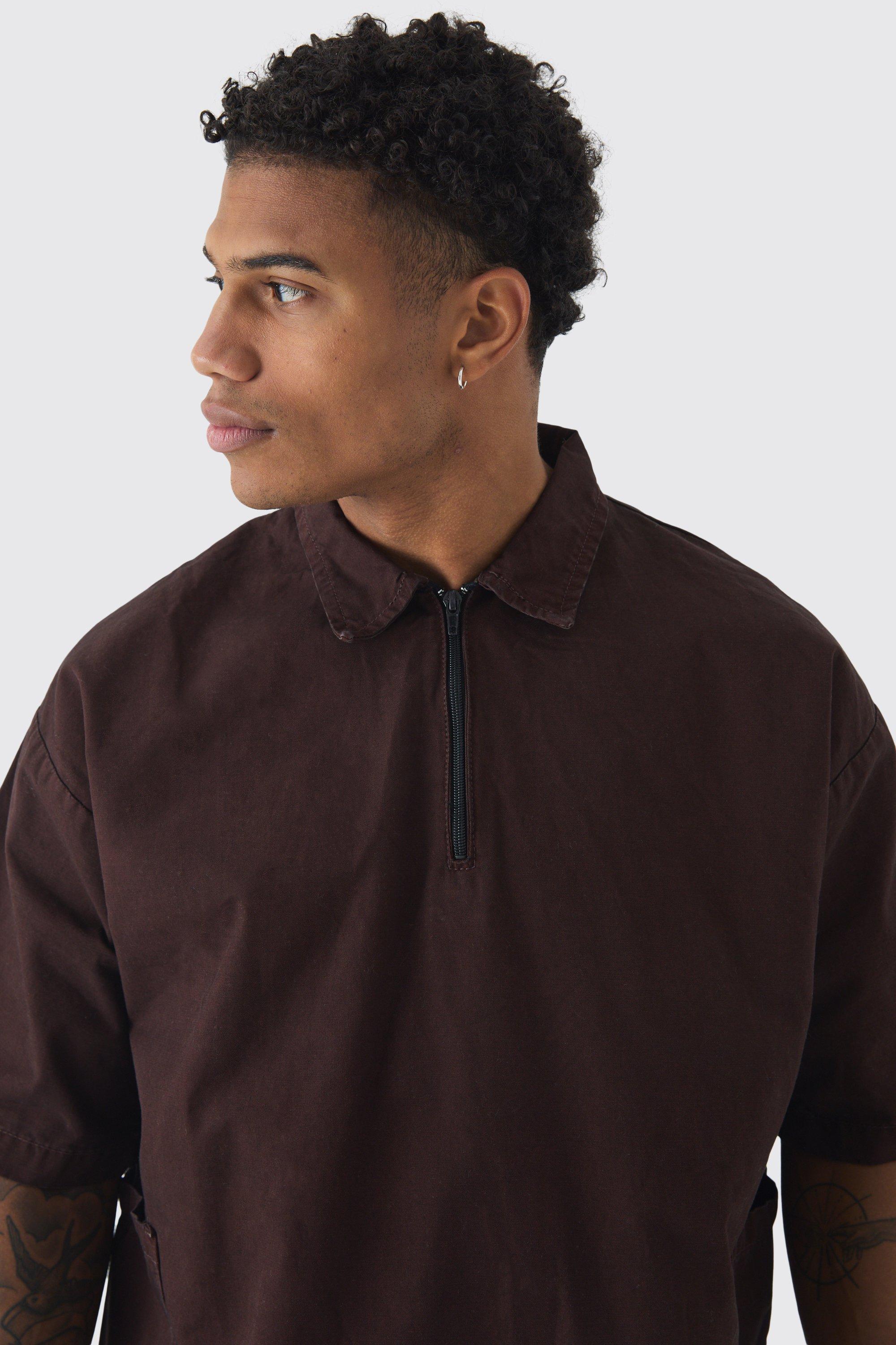 Chemise zippé homme sale