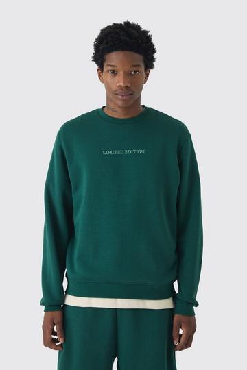 330GSM Limited Edition Regular Fit Crew Neck Sweatshirt forest