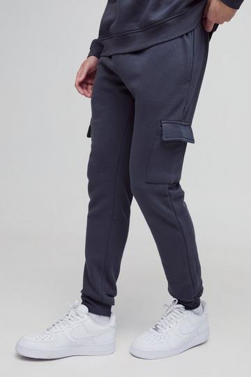 330GSM Skinny Basic Cargo Jogger charcoal