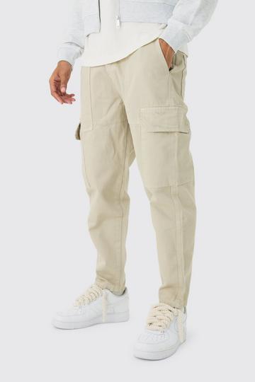 Relaxed Fit Carpenter Cargo Jeans stone