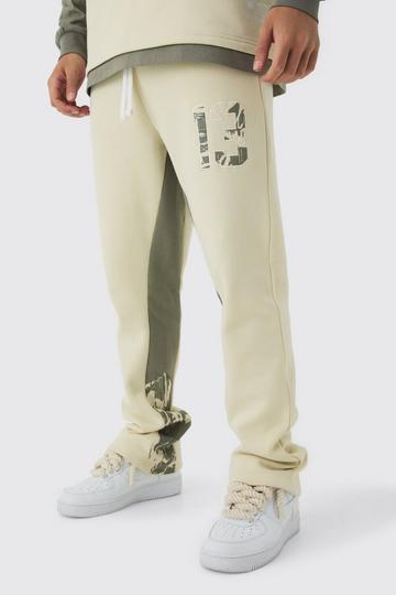 Slim Fit Camo Gusset Joggers khaki