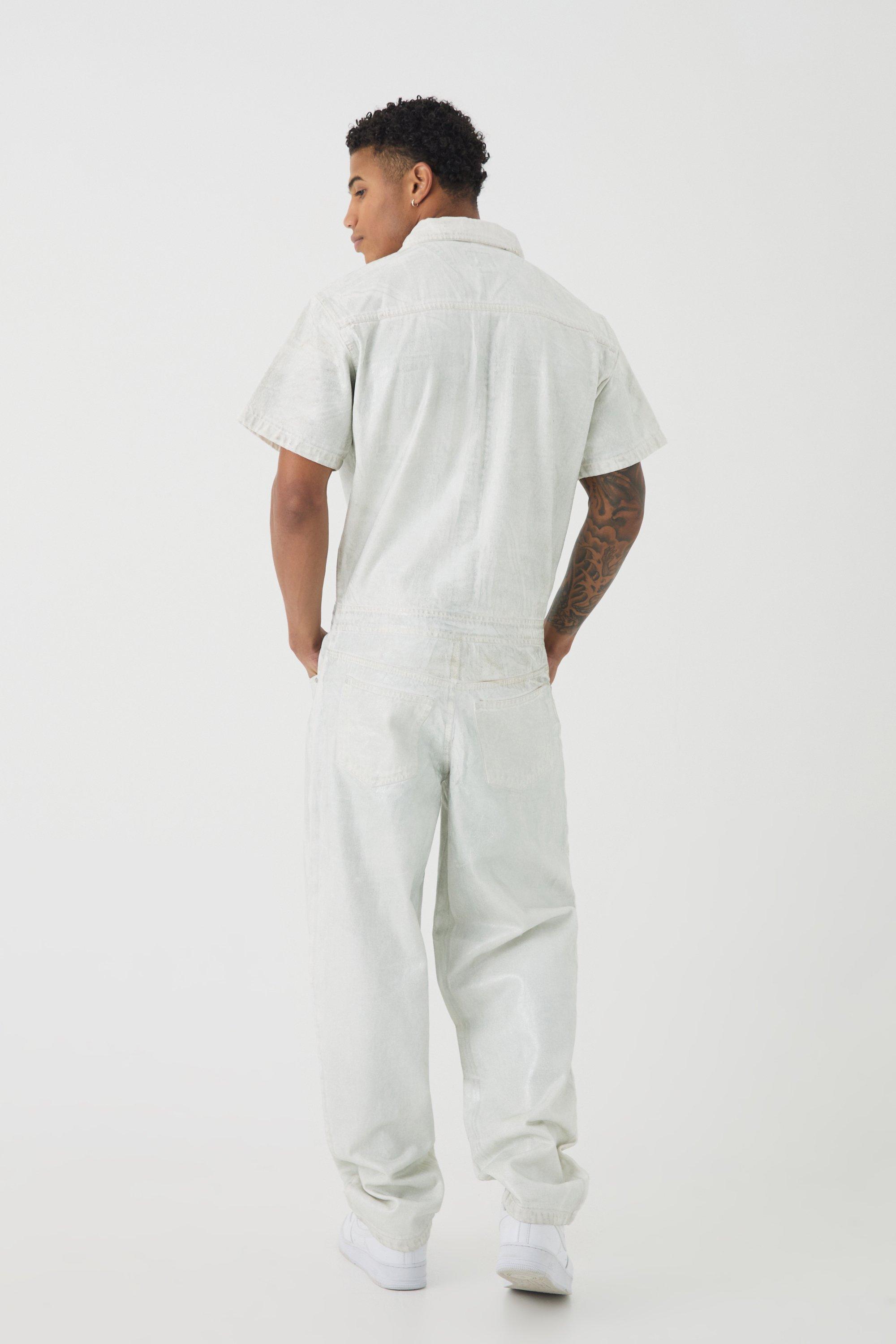 Boohoo silver jumpsuit sales