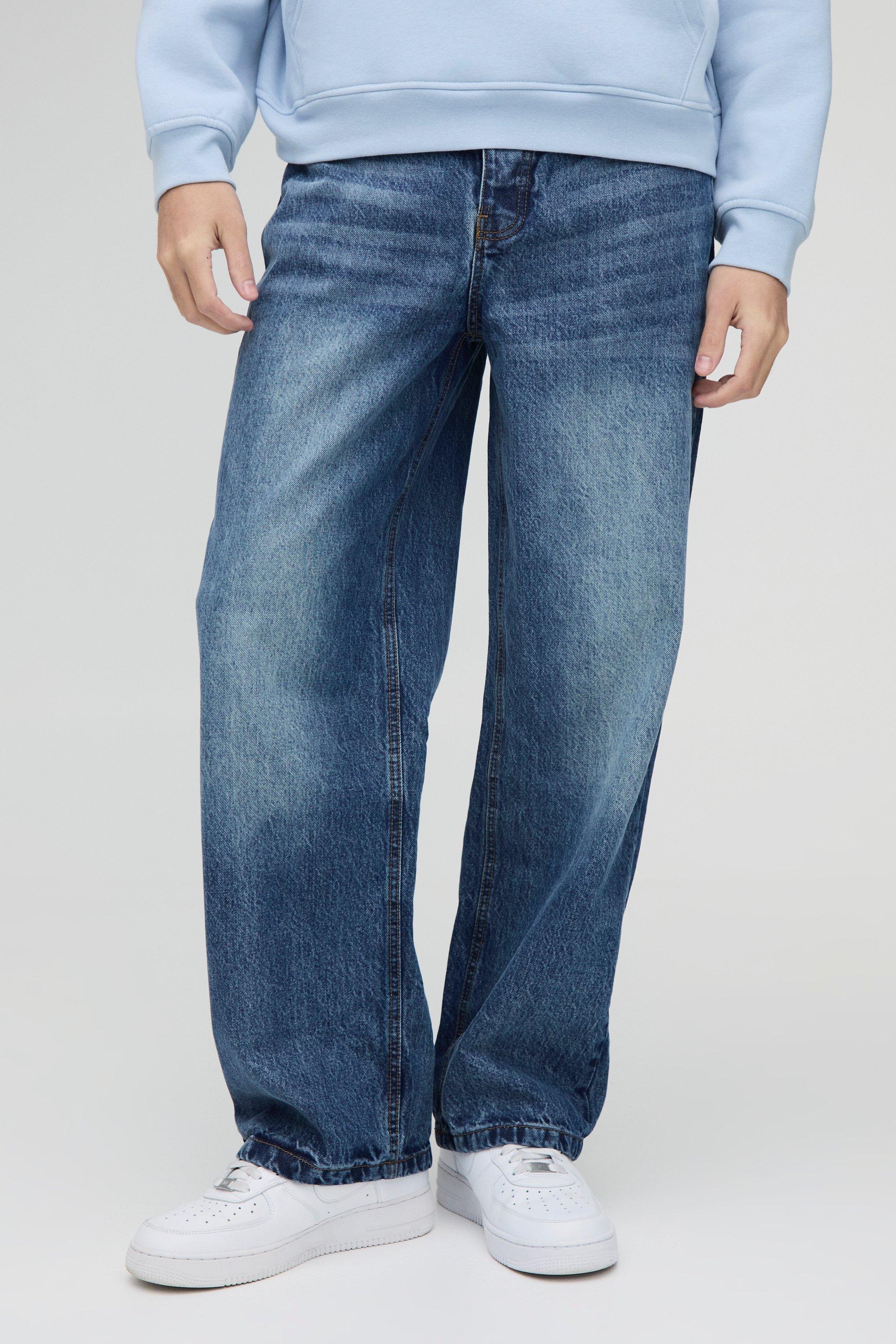 Mid blue Relaxed Rigid Jeans