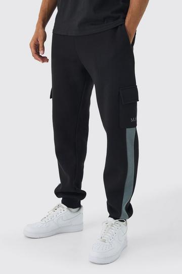 Black Regular Man Cargo Pocket Jogger