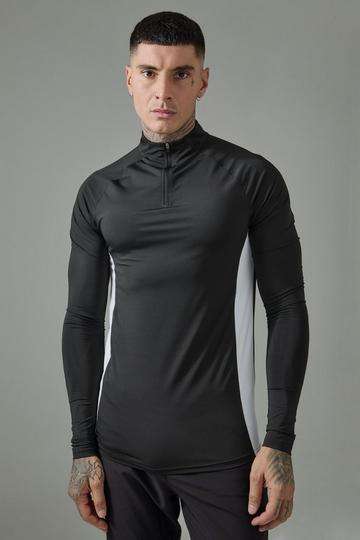 Tall Man Active 1/4 Zip Top black