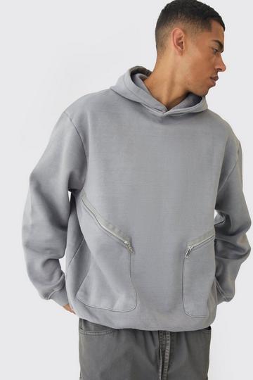 Oversized Pocket Hoodie charcoal