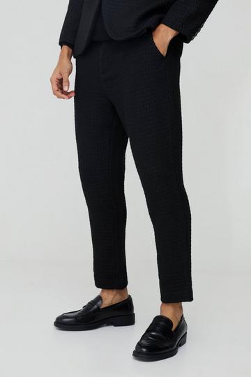 Tapered Boucle Suit Trouser black