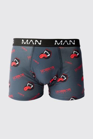 Halloween 2 Pack Man Horror Fangs Printed Boxers multi