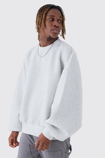 Grey Tall Oversized Marl Scuba Sweat