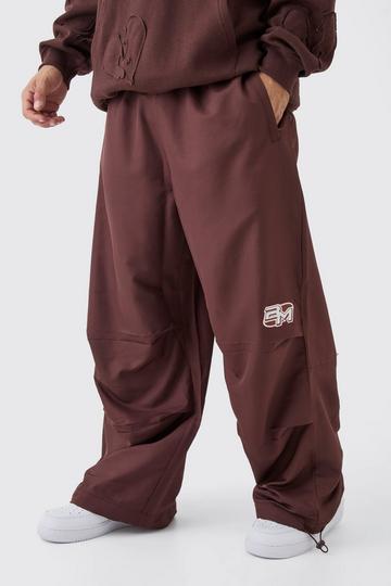 Elasticated Waist Parachute BM Trousers chocolate