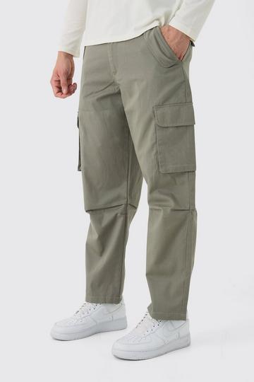 Khaki Skater Fit Ripstop Cargo Trousers