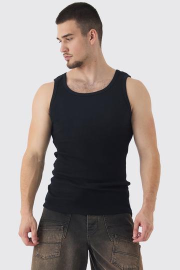 Tall Muscle Fit Vest black