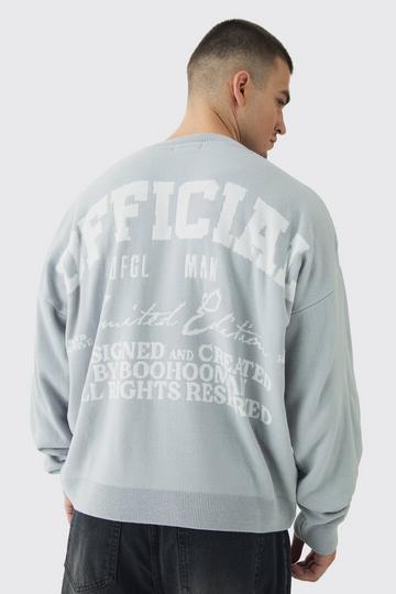 Tall Official Varsity Knitted Sweatshirt grey