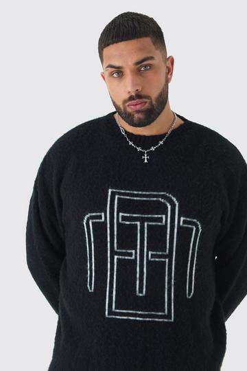 Black Plus Fluffy Knit BM Jumper